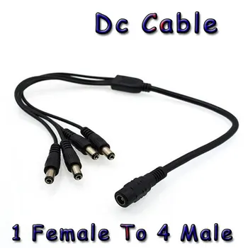 DC napájací kábel, 1 žena 2 3 4 5 6 8 samec | Samec spôsob separácie adaptér kábel pre CCTV kamery pásy svetla medi napájanie